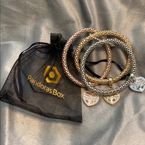 Pandora’s Box 3 TREE OF LIFE HEART BRACELETs